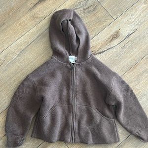 Zara knit chocolate brown sweater size 2-3
